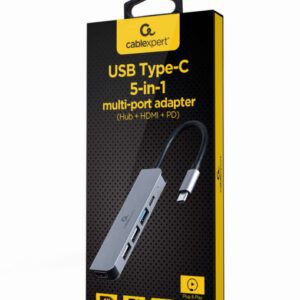ADAPTADOR MULTIPUERTO USB TIPO C 5 EN 1 HUB HDMI PD 8716309124263 A-CM-COMBO5-03
