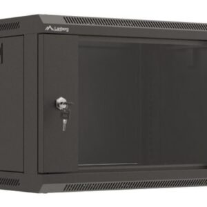 ARMARIO LANBERG MURAL RACK 19" 6U 540X350 FLAT PACK NEGRO PUERTA CRISTAL 5901969446890 WF03-5306-10B