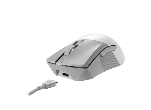 ASUS ROG Gladius III Wireless Aimpoint White ratón mano derecha RF Wireless + Bluetooth + USB Type-A Óptico 36000 DPI - Imagen 3
