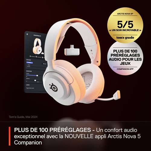 AURICULARES STEELSERIES - ARCTIS NOVA 5 BLANCO (61671) - Imagen 2