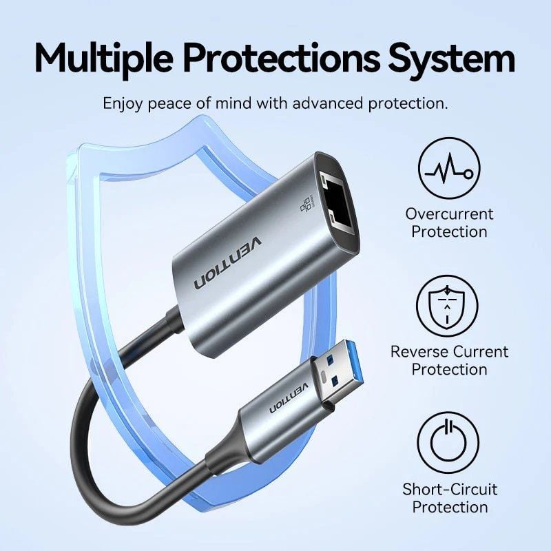 Adaptador USB/USB Tipo-C - RJ45 Vention CFQHB/ 1000Mbps - Imagen 3