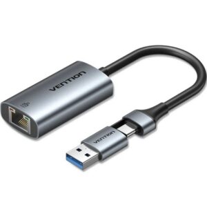 Adaptador USB/USB Tipo-C - RJ45 Vention CFQHB/ 1000Mbps 6922794789982 CFQHB VEN-ADP CFQHB