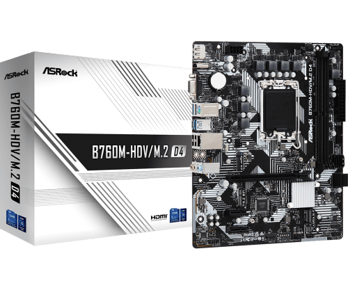 Asrock B760M-HDV/M.2 D4 Intel B760 LGA 1700 micro ATX 4710483942020 | P/N: 90-MXBL40-A0UAYZ | Ref. Artículo: 1364410