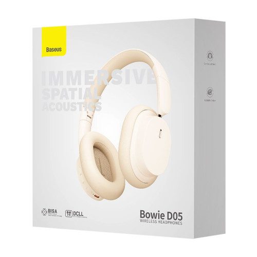 BASEUS BOWIE D05 WIRELESS HEADPHONES CREAMY-WHITE - Imagen 2
