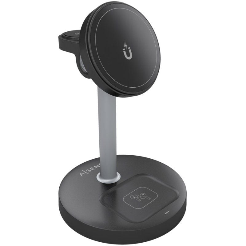Base de carga Inalámbrica Aisens ASCH-15W3WC066-BK/ 15W/ Negro - Imagen 2