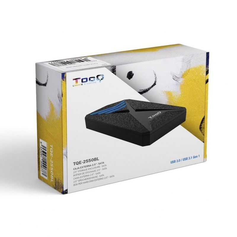 Caja Externa Gaming para Disco Duro de 2.5" TooQ TQE-2550BL/ USB 3.1/ Sin tornillos - Imagen 5