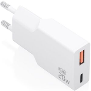 Cargador de Pared GaN Aisens A110-0998/ 1xUSB Tipo-C/ 1xUSB/ 20W/ Blanco 8435739904657 A110-0998 AIS-CARGA A110-0998