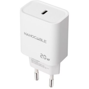 Cargador de Pared Nanocable 10.10.2005/ 1xUSB Tipo-C/ 20W/ Blanco 8433281015135 10.10.2005 NAN-CARGA 10 10 2005
