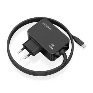 Cargador de Portátil GaN Aisens ASCH-1PD65WL033-BK/ 1xUSB Tipo-C + Cable 1.8m/ 65W/ Automático/ Voltaje 5-20V 8436574709940 ASCH-1PD65WL033-BK AIS-CARGA ASCH-1PD65WL033-BK
