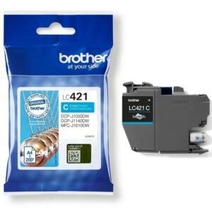 Cartucho de Tinta Original Brother LC421/ Cian 4977766810371 LC421C BRO-C-LC421C