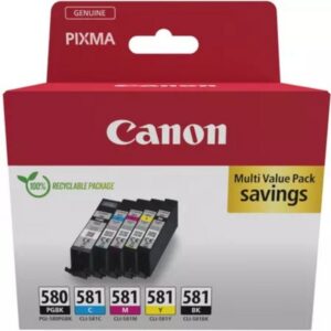Cartucho de Tinta Original Canon PGI-580 PB + CLI-581Multipack/ Cian/ Magenta/ Amarillo/ Negro 8714574679136 2078C007 CAN-MULTIPACK 2078C007