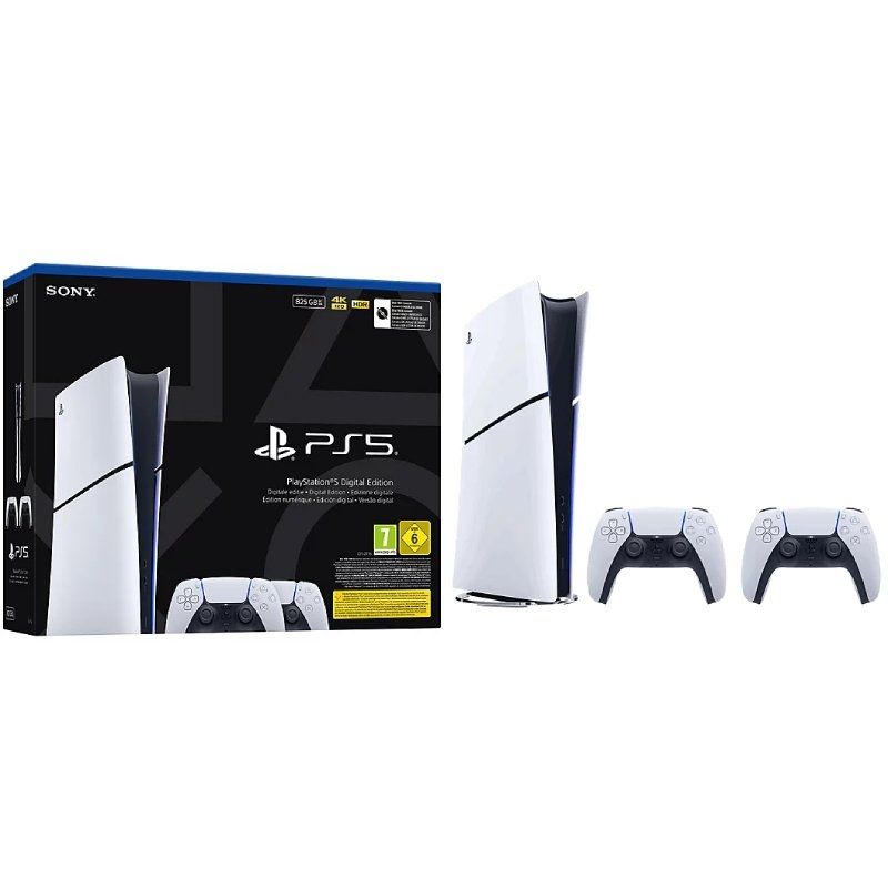 Consola Sony Playstation 5 - PS5 Slim Digital 825GB/ Incluye 2 Mandos Dual Sense/ Chassis E 8431305035114 SONY-PS5 SLIM DIGITAL 2 DS