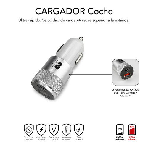 DUAL CAR CHARGER PD20W+QC3.0+C TO C/LIGHTNING S - Imagen 3