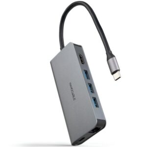Docking Tipo-C Nanocable 10.16.4609/ 3xUSB/ 1xHDMI 4K/ 1xRJ45/ 1xLector tarjetas/ 1xUSB Tipo-C PD/ Gris 8433281015562 10.16.4609 NAN-HUB 10 16 4609