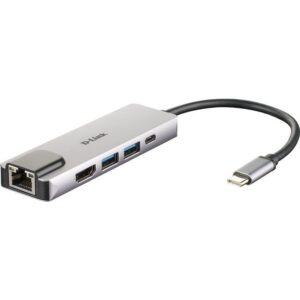 Docking USB Tipo-C D-Link DUB-M520/ 2xUSB/ 1xUSB Tipo-C/ 1xHDMI 4K/ 1xRJ45/ 1xThunderbolt/ Gris 790069447884 DUB-M520 DLK-HUB DUB-M520