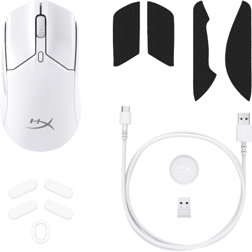 HP HyperX Pulsefire Haste 2 Mini: ratón gaming inalámbrico (blanco) - Imagen 9