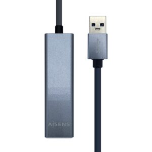 HUB AISENS USB 3.0 A ETHERNET GIGABIT HUB 3XUSB3.0 GRIS 15CM 8436574704105 A106-0401