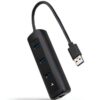 Hub USB 3.0 Nanocable 10.16.4604/ 3xUSB/ 1xRJ45/ Negro 8433281015531 10.16.4604 NAN-HUB 10 16 4604