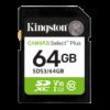 Kingston Technology 64 GB SDXC Canvas Select Plus Gen3 100 MB/s C10 UHS-I U1 V10 0740617348255 | P/N: SDS3/64GB | Ref. Artículo: 1400999