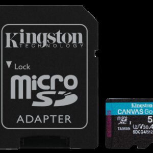 Kingston Technology Tarjeta microSDXC Canvas Go Plus Gen4 de 512 GB