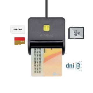LECTOR DNI-TARJETAS AISENS SIM SD Micro SD MMC RS-MMC MMC Micro NEGRO 8436574706109 ASCR-SN02SD-BK