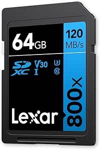 LEXAR 64GB PROFESSIONAL 800X PRO SDXC UHS-I CARDS