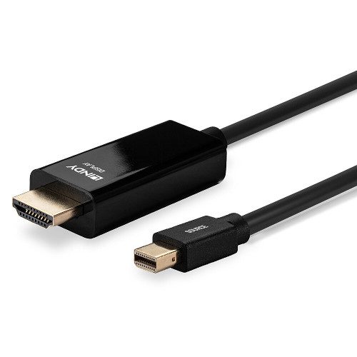 Lindy 36928 adaptador de cable de vídeo 3 m Mini DisplayPort HDMI tipo A (Estándar) Negro - Imagen 5