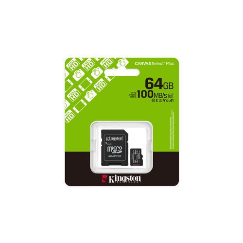 MICROSD KINGSTON 64GB CL10 CANVAS SELECT PLUS + ADAPTADOR - Imagen 5