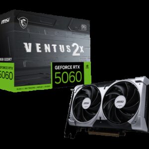 MSI GeForce RTX 5060 8G VENTUS 2X OC NVIDIA 8 GB GDDR7 4711377344272 | P/N: 912-V537-002 | Ref. Artículo: 1399902