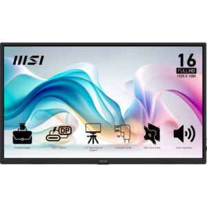 MSI PRO MP165 E6 monitor o TV portátil Monitor portátil Negro 39