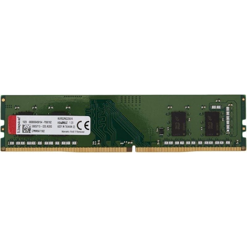 Memoria RAM Kingston ValueRAM 4GB/ DDR4/ 3200MHz/ 1.2V/ CL22/ DIMM 740617296075 KVR32N22S6/4 KIN-4GB KVR32N22S6 4