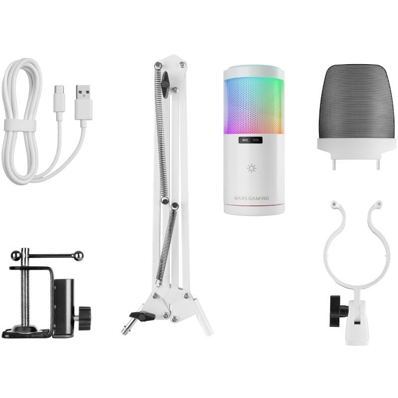 Micrófono Mars Gaming MMIC-SC / USB 2.0/ Blanco - Imagen 5