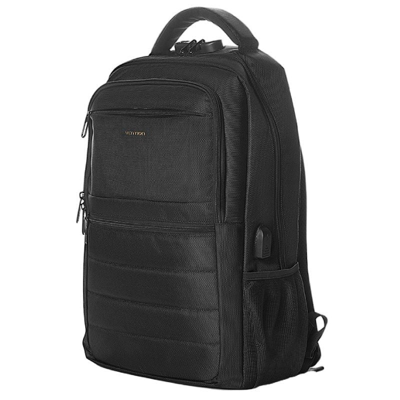 Mochila Vention KRKB0 para Portátiles hasta 17"/ 20L/ Impermeable/ Puerto USB/ Antirrobo/ Negra - Imagen 3