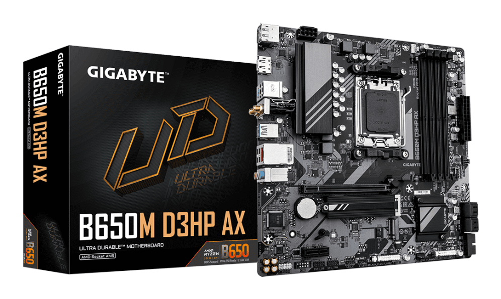 PLACA BASE GIGABYTE B650M D3HP AX AM5 MATX 4XDDR5 4719331859510 B650M D3HP AX