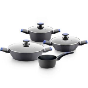 Pack Batería de Cocina Monix Martín Berasategui/ Cazo Ø16cm/ Cacerolas Ø20 - 24 - 28cm/ Aluminio Forjado/ Apta para Inducción 8435092435362 M819900 MON-BATERIA M819900