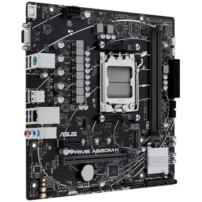 Placa Base Asus Prime A620M-K Socket AM5/ DDR5/ PCIe 4.0/ Micro ATX - Imagen 3