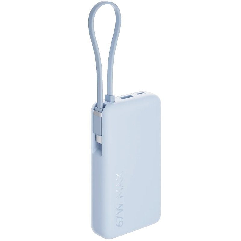 Powerbank 10000mAh Xiaomi 67W Power Bank Integrated Cable/ 67W/ Azul/ Incluye Cable USB Tipo-C - Imagen 2