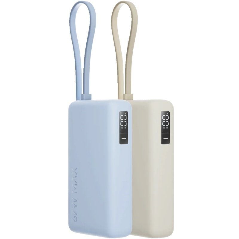 Powerbank 10000mAh Xiaomi 67W Power Bank Integrated Cable/ 67W/ Azul/ Incluye Cable USB Tipo-C - Imagen 4
