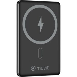Powerbank 5000mAh Muvit For Change MCCHP0009/ 20W/ Wireless/ Negra/ Incluye Cable USB Tipo-C 8426801179936 MCCHP0009 MUV-BAT MCCHP0009