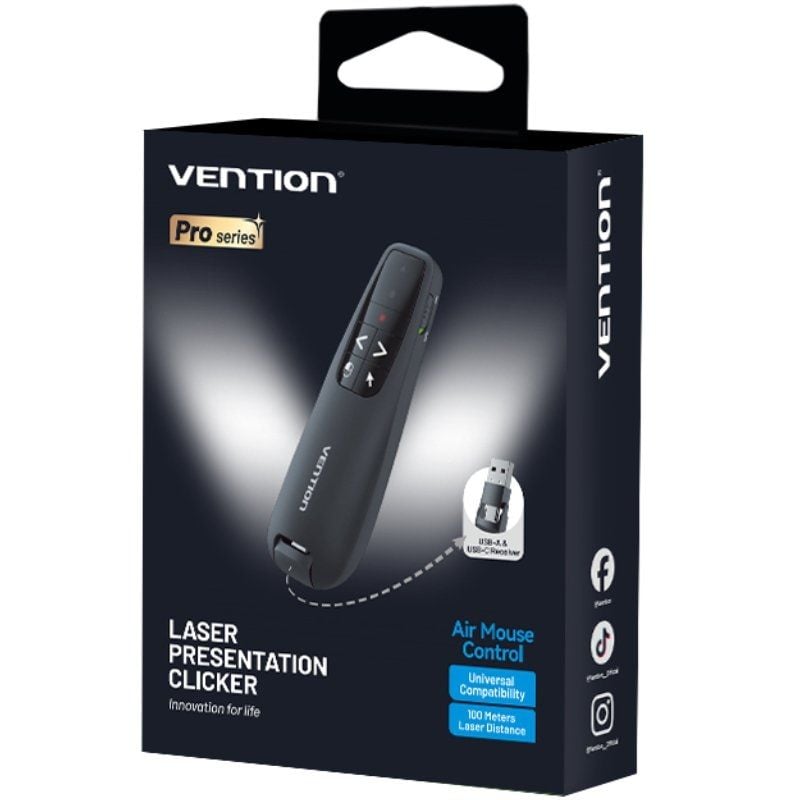 Presentador Inalámbrico Vention KQPB0/ 2.4GHz/ Negro - Imagen 5