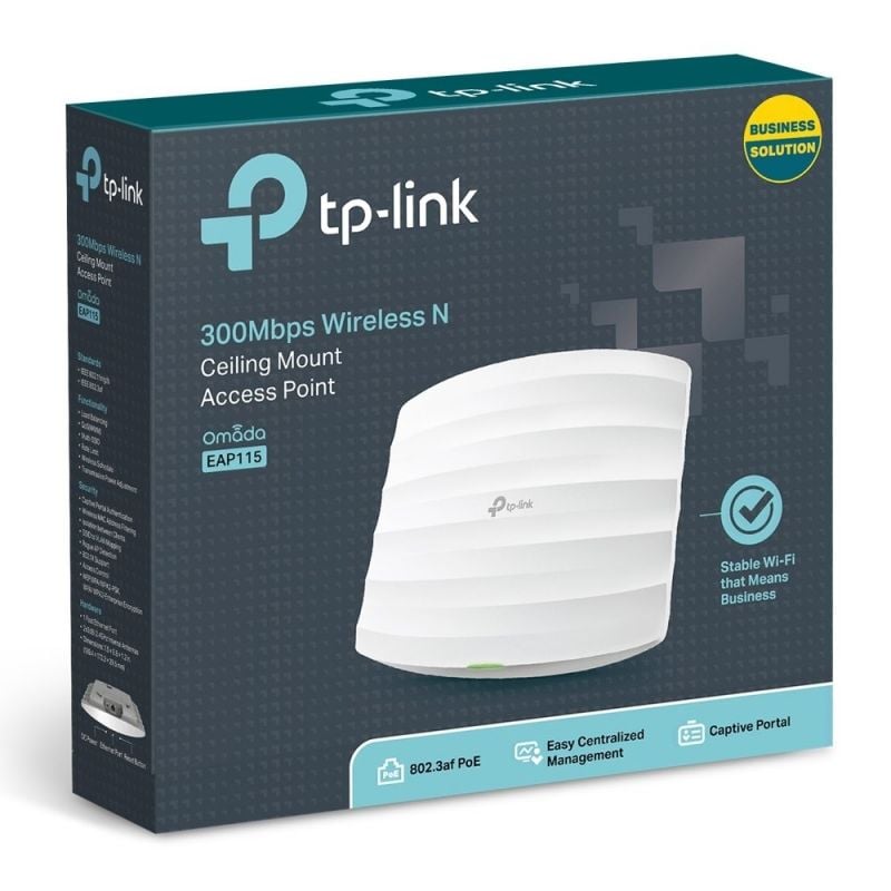 Punto de Acceso Inalámbrico TP-Link Omada EAP115 PoE 300Mbps/ 2.4GHz/ Antenas de 4dBi/ WiFi 802.11n/b/g - Imagen 4