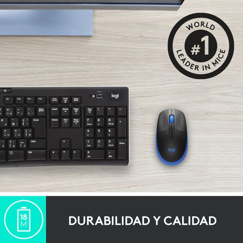 RATON LOGITECH M190 INALAMBRICO NEGRO/AZUL - Imagen 9