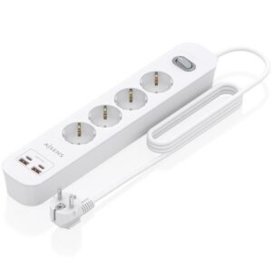 Regleta con Interruptor Aisens ASPS-2A2C12-W/ 4 Tomas de Corriente/ 2 USB - 2 USB Tipo-C/ Cable 1.4m/ Blanco 8435739904442 ASPS-2A2C12-W AIS-REGLETA ASPS-2A2C12-W