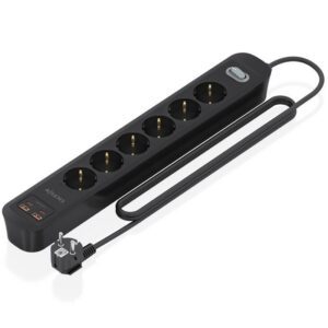 Regleta con Interruptor Aisens ASPS-2A2C17-BK/ 6 Tomas de Corriente/ 2 USB - 2 USB Tipo-C/ Cable 1.4m/ Negro 8435739904497 ASPS-2A2C17-BK AIS-REGLETA ASPS-2A2C17-BK