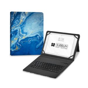 SUBBLIM Funda con Teclado Keytab Pro BT Trendy Marmol Azul 8436586742416 | P/N: SUBKT5-BTTB01 | Ref. Artículo: 1360090