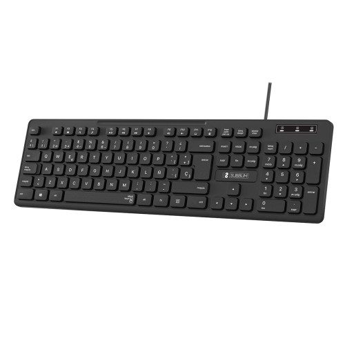 SUBBLIM Teclado Ergonómico Business Slim Silencioso con cable USB 8436586742386 | P/N: SUBKBC-0SSK50 | Ref. Artículo: 1360085