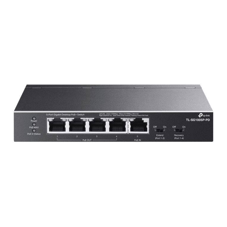 SWITHC TP-LINK TL-SG1005P-PD GIGA 4-PORT POE+ 1-PORT POE++REQUIERE POE ADICIONAL 4895252501117 TL-SG1005P-PD
