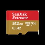 SanDisk Extreme 512 GB MicroSDHC UHS-I Clase 10 0619659189648 | P/N: SDSQXAV-512G-GN6MA | Ref. Artículo: 1377000