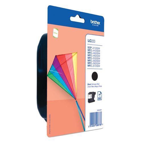 TINTA BROTHER LC-223BK NEGRO 550PAG 5014047566738 P/N: LC223BK | Ref. Artículo: BRLC223BK