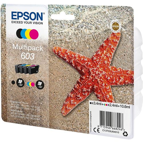 TINTA EPSON C13T03U64010 Nº 603 MULTIPACK 8715946668246 P/N: C13T03U64010 | Ref. Artículo: EPT03U64010